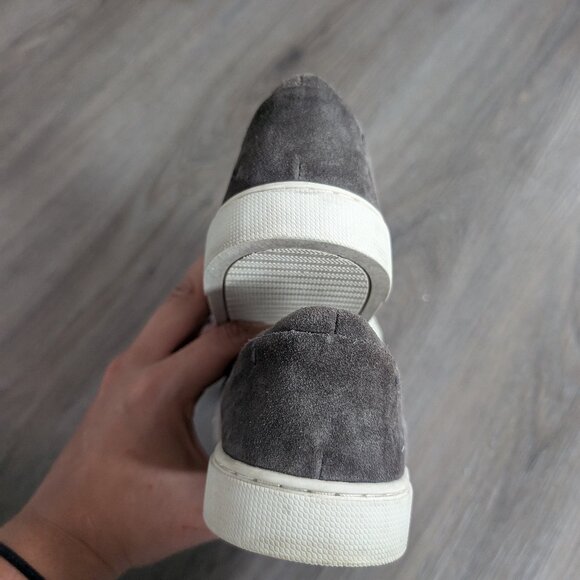 Frye Ivy Slip-on Sneakers Suede Sz 8 Grigio Gray - Picture 6 of 7